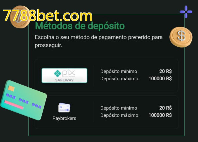 O cassino 7788bet.combet oferece uma grande variedade de métodos de pagamento